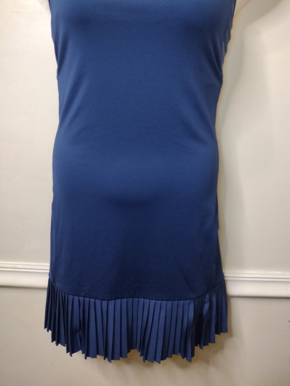 Inphorm Navy Pleated Hem Halter Style Tennis/Pickleball Dress - Picture 2 of 7